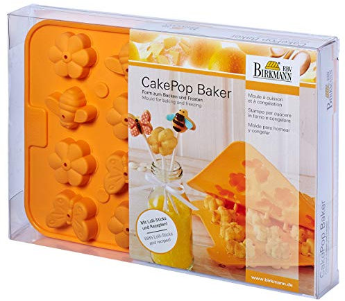 Birkmann 254169 CakePop Baker Primavera, 16-fach, Frühlingsmotive, Silikon