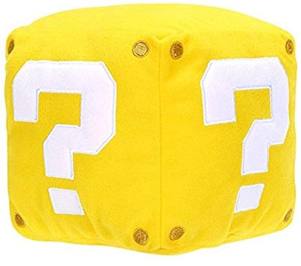 - peluche - 599386031 Mario Bros Cubo Amarillo (13cm)