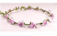 Boho floral head garland flower garland flower headband festival wedding (lilac)