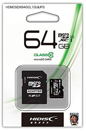HIDISC Micro SDXC Carte GB Classe UHS-1 1 Adaptateur convertisseur SD Pris en Charge avec hdmcsdx64gcl10uijp3