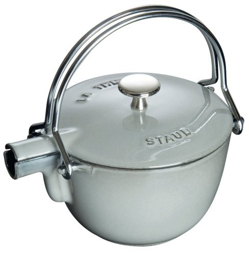 Staub Cast Iron 1-qt Round Tea Kettle - Graphite Grey, Made in France