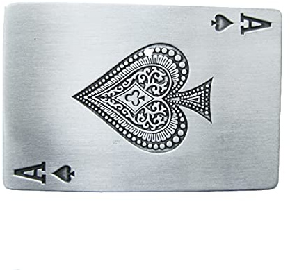 Piratenladen Buckle Ace of Spades with poker, game card, belt buckle
