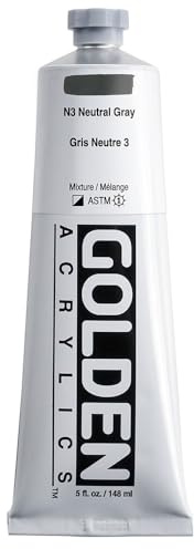 GOLDEN Heavy Body Acrylics, N3 Neutral Gray, 5 fl. oz. Tube