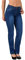 ESRA Damen Jeans-Hose Jeanshose gerader Schnitt Straight-Fit Jeans Damen High Waist bis Übergröße Große Größen G600