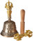 Tibetisch-buddhistischen Meditation Glocke und Dorje Set – Dharma Objekte Bell der Aufklärung aus Nepal 17,8 cm