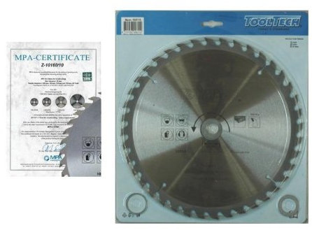 ToolTech Widia Kreissägeblatt 40 Z 250 x 30 / 16 mm, Wolframkarbid, Silber, Metall, Holz, Kreissägeblatt, Sägeblatt