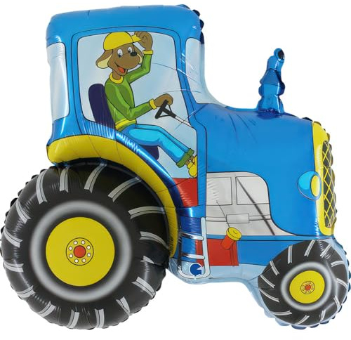 Roter 31-Zoll-Traktor Geformter Folie-Ballon (CS139) [Spielzeug]