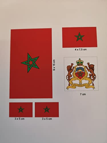 U24 Planche d'autocollants - Drapeau du Maroc