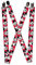 Buckle-Down Herren Suspenders-1.0-Mickey Mouse Expressions Strumpfhalter, Rot/Schwarz/Weiß, 9 cm x 6 cm