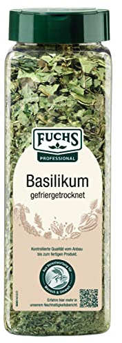 Fuchs Professional - Basilikum gefriergetrocknet | 50 g Gewürzstreuer | Mit praktischem Streuaufsatz | Für Großverbraucher und Gastronomie