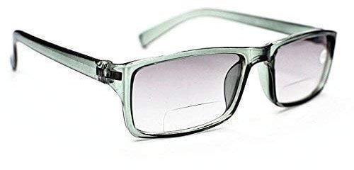 Fads & Fashions TN68 Tinted Bifocal Multi Pupose Sunglasses & Sun Reading Glasses in Brown Black or Grey with 9 lens strengths (Grey, 1.50)