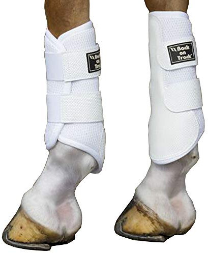 Back on Track Arbeitsgamaschen Brushing Boot 3D mesh weiss NEU (L)