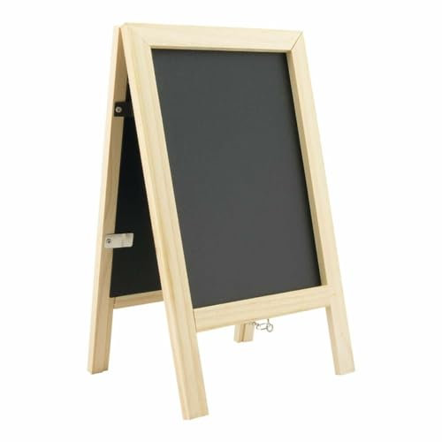 Securit Tableau noir Mini tableau noir Trottoir A5/Poster support, en bois laqué Uni (sbs-b-mni)