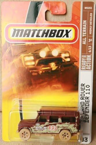 Matchbox '97 Land Rover Defender 110 Rusty Brown With Mud #93 1/64 Scale Collector