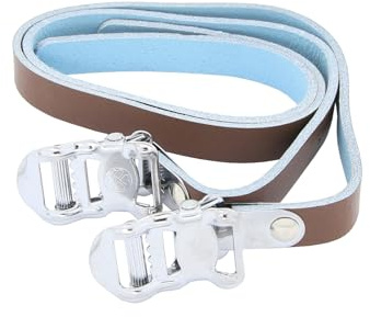 CONTEC Pedalriemen Leather Strap, Leder, Paar, 13 x 450 mm, 44 g/Paar, baun