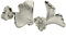 SILBERMOOS Damen Ohrstecker Blatt Ginkgo matt Sterling Silber 925 Ohrringe