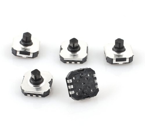 uxcell 5 Pcs 7mmx7mm 6 Pin 5 Way Momentary Push Button SMT Tactile Switch