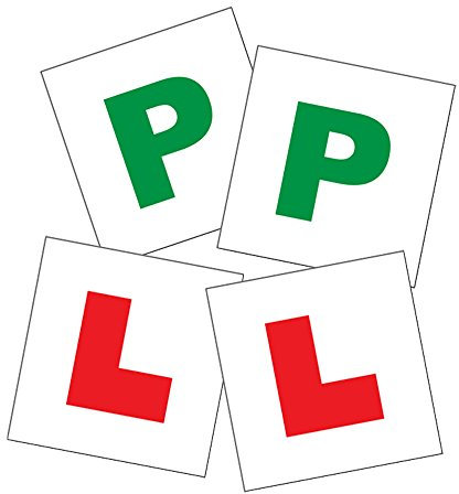 Magnetic Car L-Plate and P-Plate Set (2 of each)