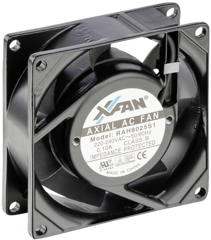 X-Fan RAH8025S1 Axiallüfter 230 V/AC 24 m³/h (L x B x H) 80 x 80 x 25 mm