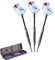 Elkadart Razor 80% Tungsten Soft Tip Darts mit Aufbewahrungs-/Reisetasche, Razor 80% Tungsten Soft Tip Darts with Storage/Travel Case, Style 1, 18 Grams, Mehrfarbig