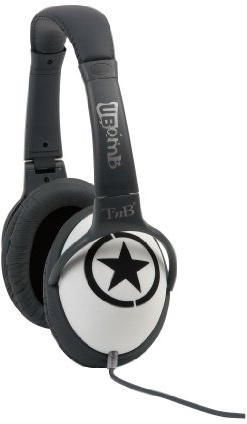 T'nB uBOMB Stars Kopfhörer (Ohraufliegend, 20-20000 Hz, Neodym, kabelgebunden, Gold, Schwarz, Weiß)