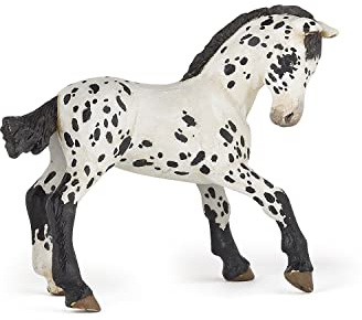 Papo -Handbemalt - Figuren -Pferd, Fohlen und Ponys -Appaloosa Fohlen schwarz-51540-Sammelbar-Für Kinder - Geeignet für Jungen und Mädchen - Ab 3 Jahren