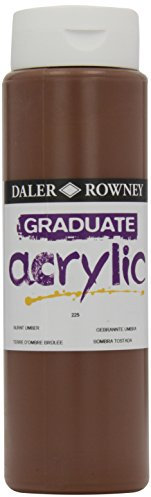 Daler Rowney Graduate - Pintura acrílica (bote de 500 ml), color sombra tostada