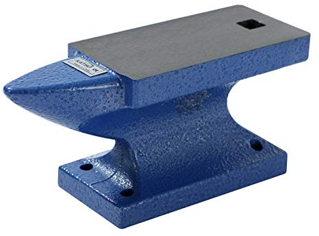 Amboss, KATSU Schmiede-Amboss 3LB 1,35KG Amboss aus Gusseisen mit Einzelnes Horn, für Metallarbeiten Schmuckherstellung Schweißen Werkstatt Schmiedwerkzeug 40245003