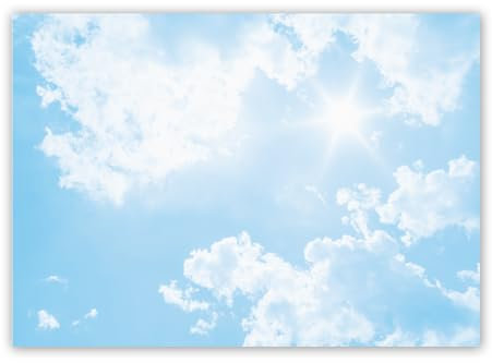 Schreibtischunterlage mit Wolken-Motiv I DIN A2 I 40 Blatt I aus Papier zum Abreißen I Schreib-Unterlage für Büro und Zuhause I dv605