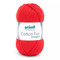 Gründl Cotton Fun Strickgarn/ Häkelgarn (weiches Garn aus 100% Baumwolle , OEKO-TEX zertifiziert, 50 g/115 m, Nadelstärke: 3-4, 1 Knäuel á 50 g), Signalrot