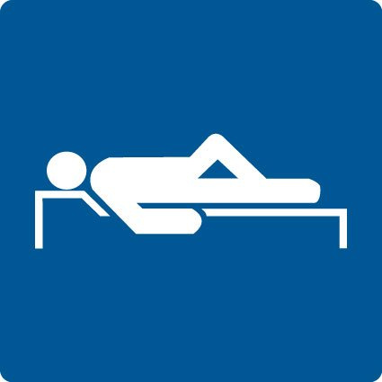 Schwimmbadschild Ruheraum aus selbstklebender Folie - in verschiedenen Größen erhältlich