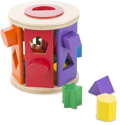 Melissa & Doug Sortierer für Anpassungs- und Rollenform, Holz, 13 Teile, 3-5 Jahre