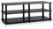 Furinno Soportes de TV sin Herramientas, Espresso and Black, 3 Niveles