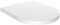 Euroshowers One Seat TOP and Standard FIX, Short/Middle/Long Projection D Shape One Button Quick Release Soft Close White Toilet Seat (Middle Standard Projection),2368505