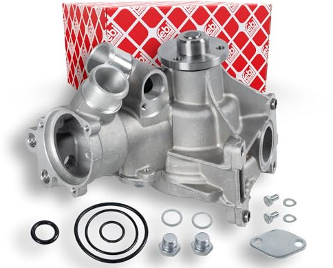 febi bilstein 09107 Wasserpumpe mit Anbaumaterial, 1 Stück | Kompatibel mit: MERCEDES-BENZ 124 Coupe, 124 Stufenheck, 124 T-Model, C-CLASS, E-CLASS, E-CLASS, E-CLASS Cabriolet