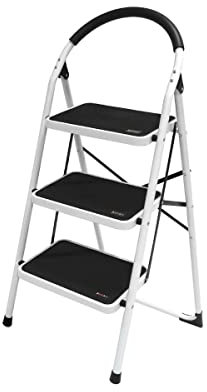 Sgabelli acciaio Step Up De Luxe 3 Gradini - cm. L45xP72xH84