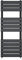 NRG Modern Bathroom 1200x450mm Flat Panel Heated Towel Rail Radiator Black