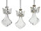 Banberry Designs Glas Engel Ornaments – Set von 3 Mini Glas Engel – One ist betend, die Eine Herz und Halten A Star – Gold Accent Glas Ornament Set – Weihnachten Engel