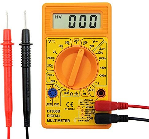 Electraline 59002 Multimetro Digitale Mini Multimetro Tester Misuratore Digitale Manual Range Test DMM DC Corrente DC AC Voltaggio Resistenza