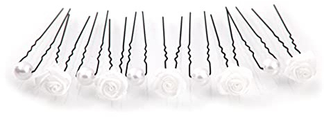10tlg. Braut - Haarschmuck Set - Brauthaarschmuck | Set-2-S - Weiss