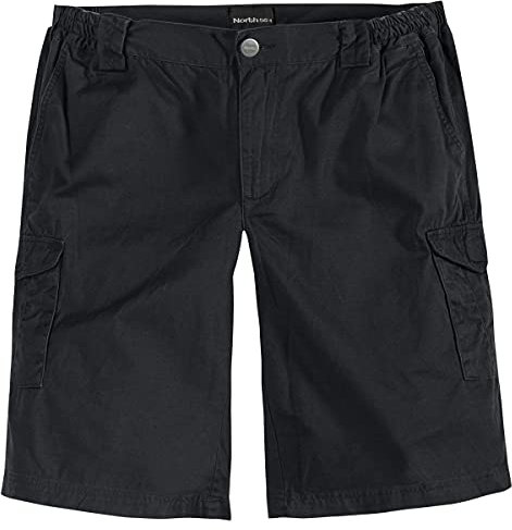 Cargo Bermuda schwarz North 56°4 by Allsize Übergröße, Größe:7XL