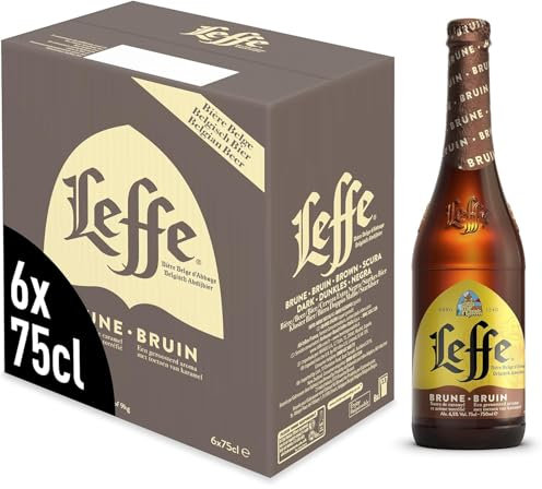 Leffe Brune Belgian Abbey Beer Large Bottle, 6 x 750 ml