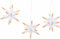 Erzgebirge-Palast Advent Star Set of 3 white core, orange tips - 17 cm