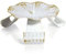 Kerzenhalter Taufkerzen Dreifussleuchter Weiss/Gold, 100 mm Durchmesser (HK10904.01)