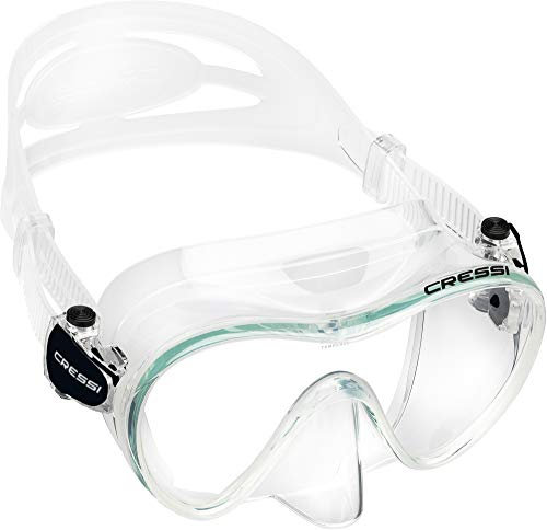 Cressi F1, klar Schnorchelmasken, Transparent/Transparent/Schwarz, Keine