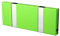 Knax Garderobe Waagerecht Lime 2 Haken, Grau