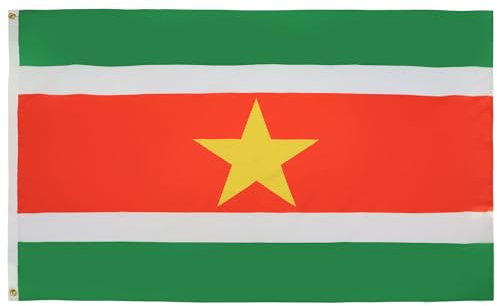 BANDIERA SURINAME 90x60cm - BANDIERA SURINAMESE 60 x 90 cm - AZ FLAG
