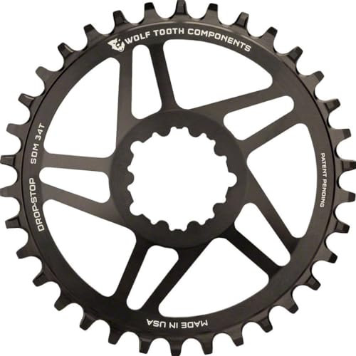 Wolf Tooth GXP 6 Offset Monoplato de Montaje Directo, Adultos Unisex, Negro, 28 Dientes