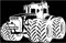 Samunshi® Wandtattoo Trecker Traktor Kinderzimmer Spielzimmer 40 x 25cm weiß