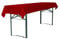 TexDeko® Tischdecke für Bierzeltgarnitur 250 x 100 cm Biertischdecke (Rot) Blickdicht waschbar & wiederverwendbar mit Oeko-TEX Zertifikat